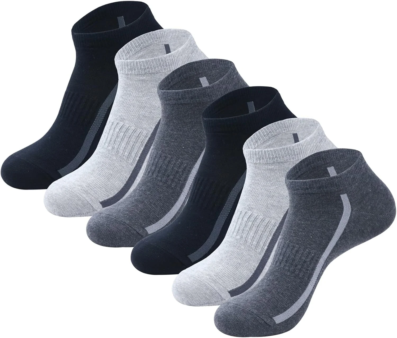 6 جفت جوراب مچی کوتاه مردانه - سایز آزاد 40 تا 46 اروپا - جوراب ورزشی مردانه