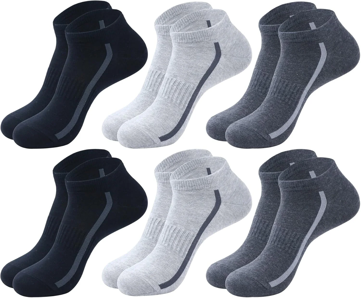 6 جفت جوراب مچی کوتاه مردانه - سایز آزاد 40 تا 46 اروپا - جوراب ورزشی مردانه 6 جفت جوراب مچی کوتاه مردانه - سایز آزاد 40 تا 46 اروپا - جوراب ورزشی مردانه