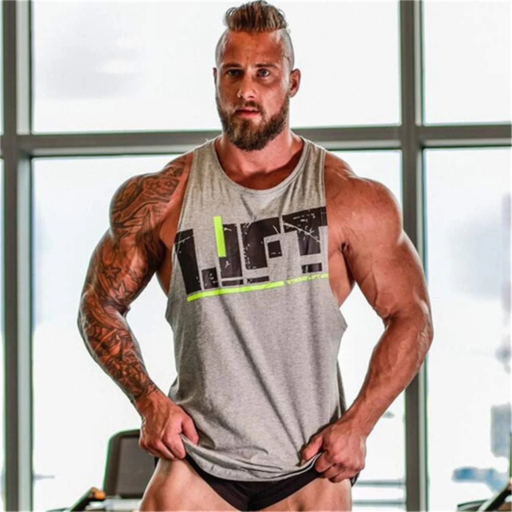 تاپ ورزشی مردانه بدنسازی، تاپ بدون آستین باشگاه، رکابی