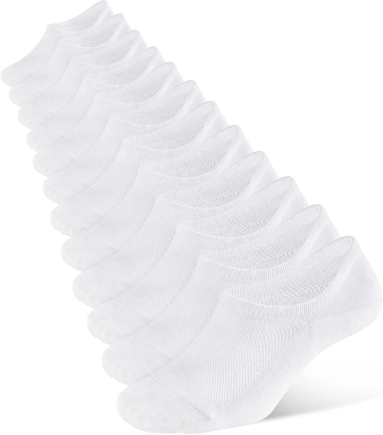 جوراب مچی نخی اسپرت روزمره ضد لغزش، 6 جفت - سفید، سایز بزرگ