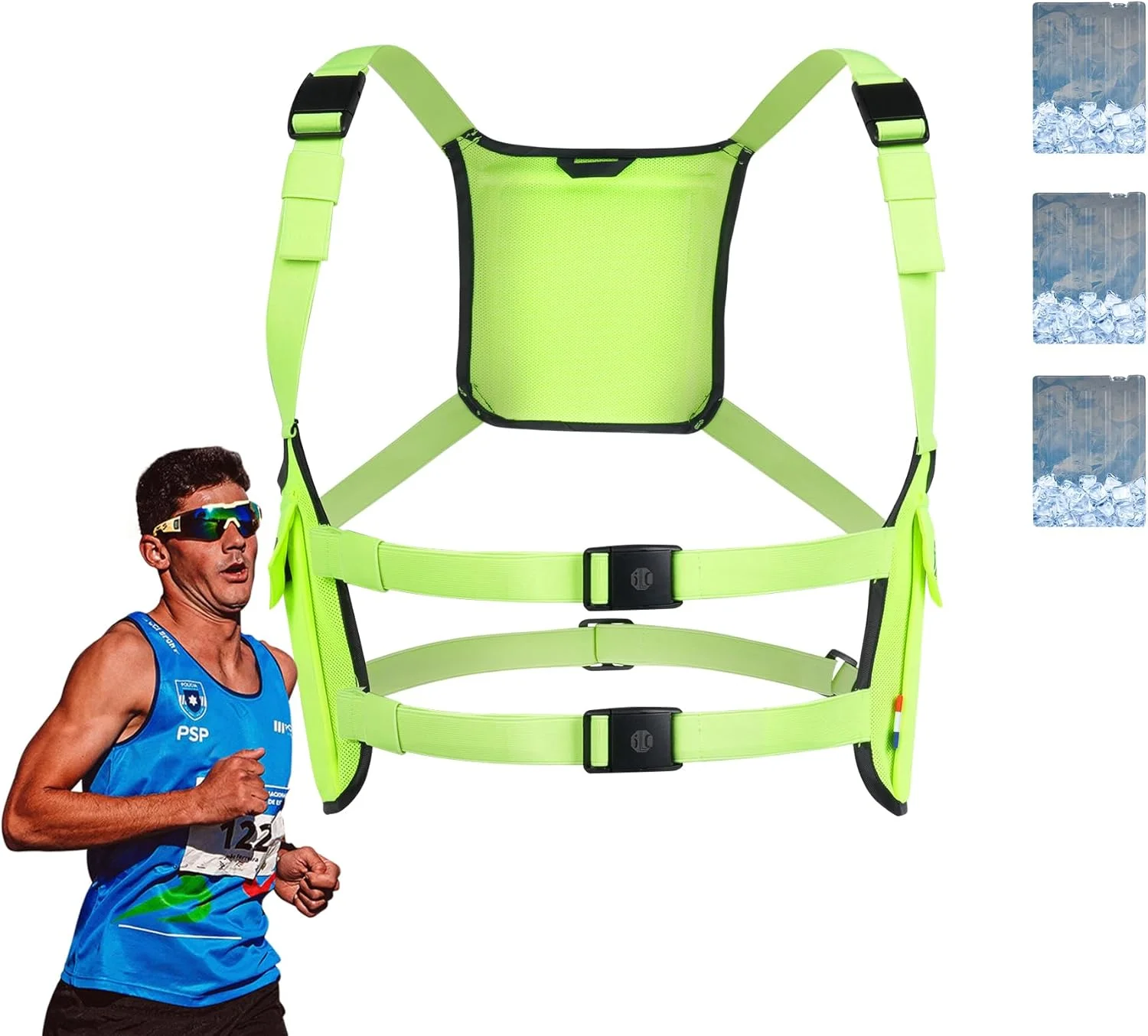 جلیقه خنک کننده: ساخته شده از مواد کنترل دمای درجه هوانوردی، ملزومات تابستانی مناسب برای باغ، فضای باز، مسافرت، ورزش، ماهیگیری