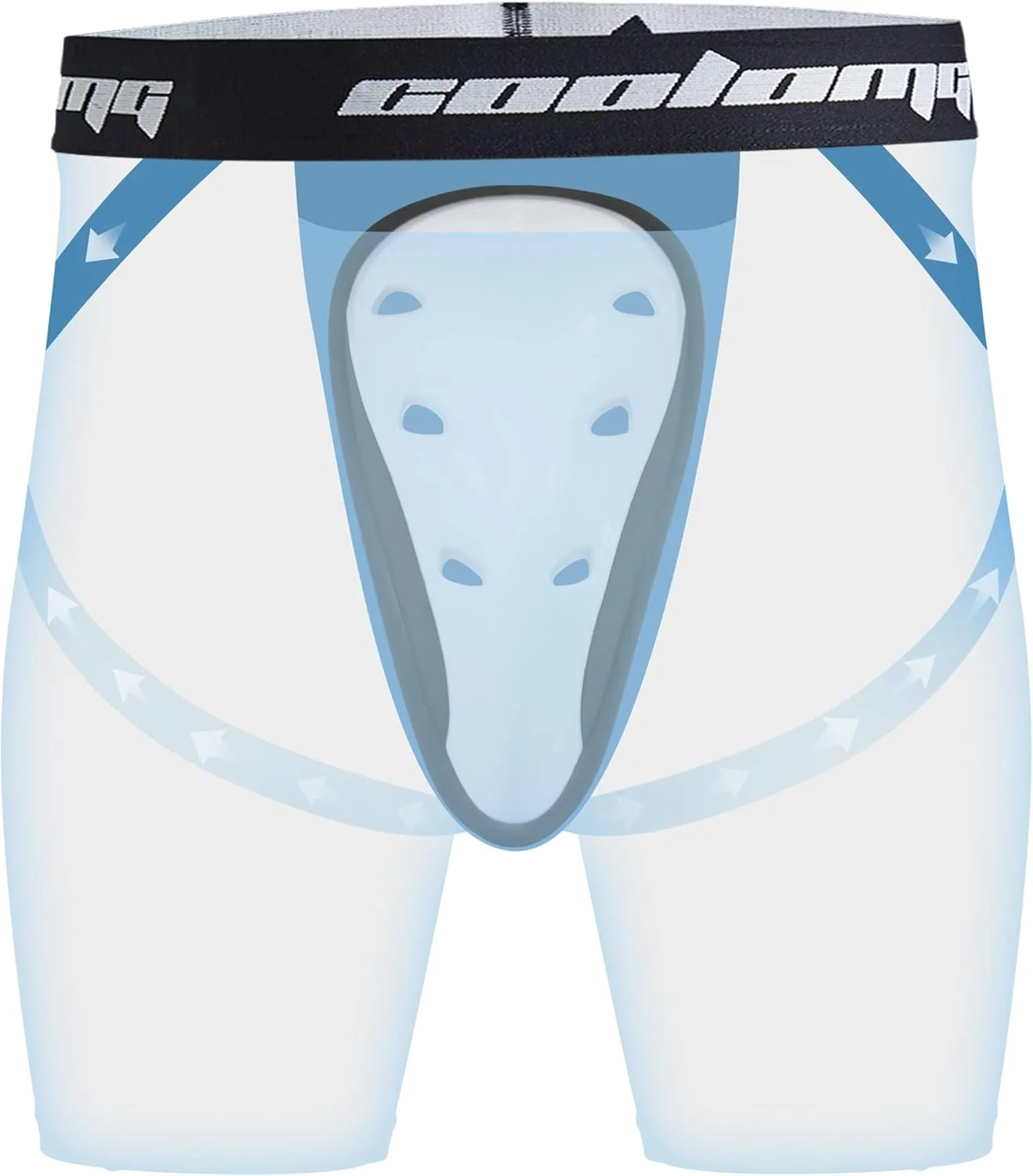 شورت اسلایدینگ مردانه کول‌اوم‌اِگ با کاپ محافظ برای بیسبال، فوتبال، ام‌اِم‌اِی، لاکراس و هاکی روی چمن