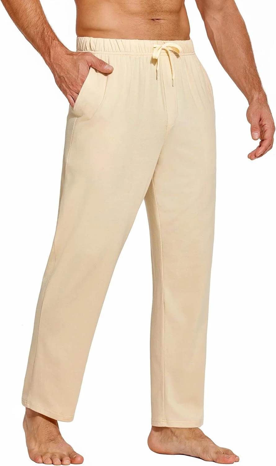 شلوار جاگر مردانه COOFANDY، شلوار ورزشی نخی با پایین باز و جیب