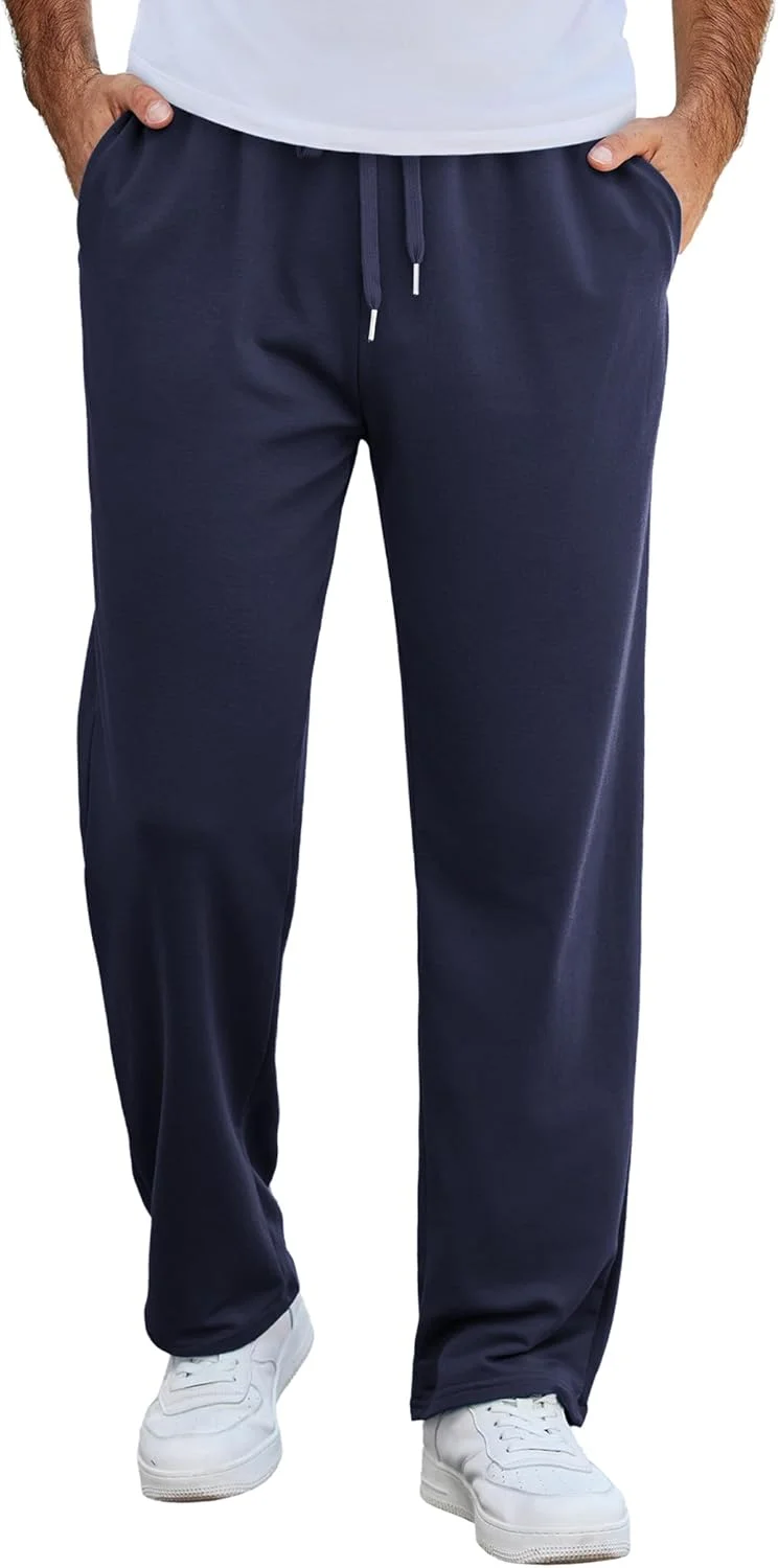 شلوار جاگر مردانه کوفندی، شلوار راحتی پنبه ای با پاچه آزاد، شلوار ورزشی سبک و غیر رسمی با جیب