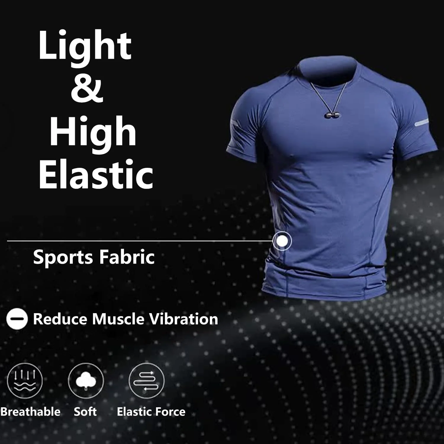 تاپ های ورزشی مردانه، تیشرت آستین کوتاه ورزشی مردانه، کشسانی بالا، خشک شدن سریع، سبک وزن، مناسب تمرینات ورزشی و فیتنس