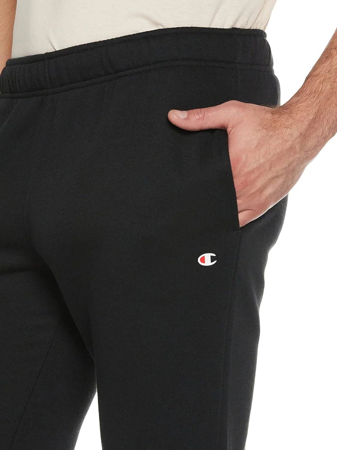 شلوار گرمکن مردانه چمپیون مدل Legacy Classic با لوگوی C و مچ کشبافت
