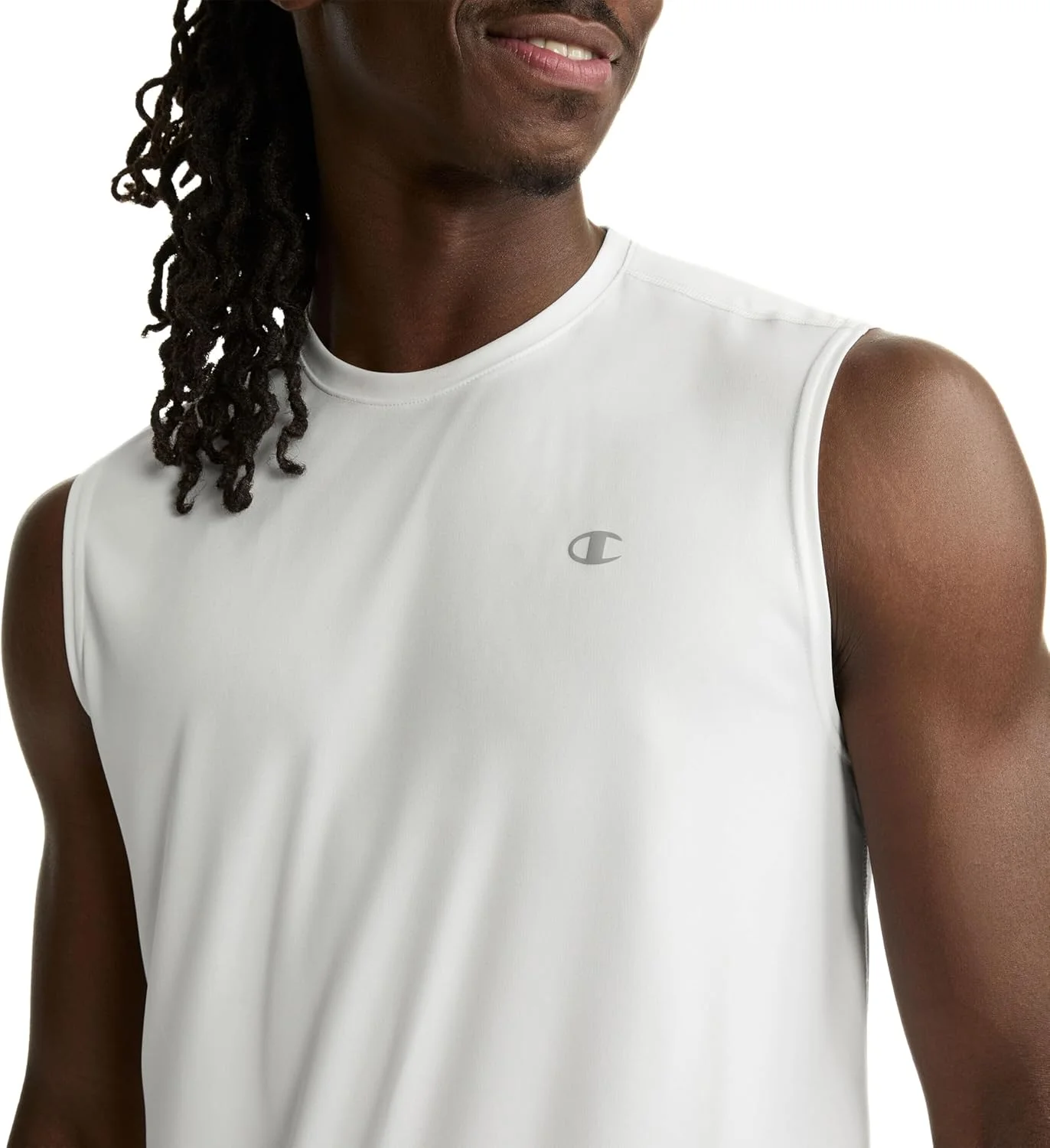 تیشرت ورزشی مردانه Champion مدل Double Dry Muscle، سفید، سایز M تیشرت ورزشی مردانه Champion مدل Double Dry Muscle، سفید، سایز M