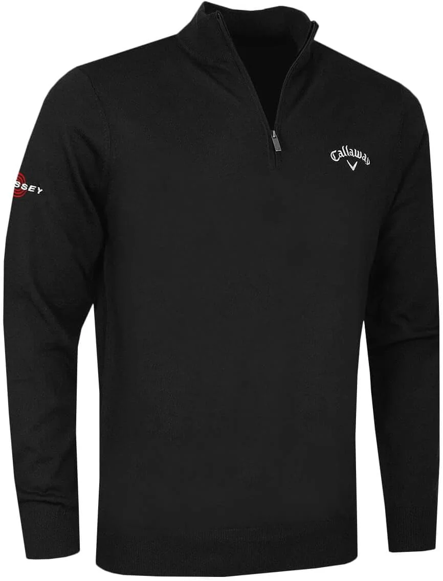 پلیور مردانه کالaway یقه زیپ دار با ترکیب پشم مرینوس