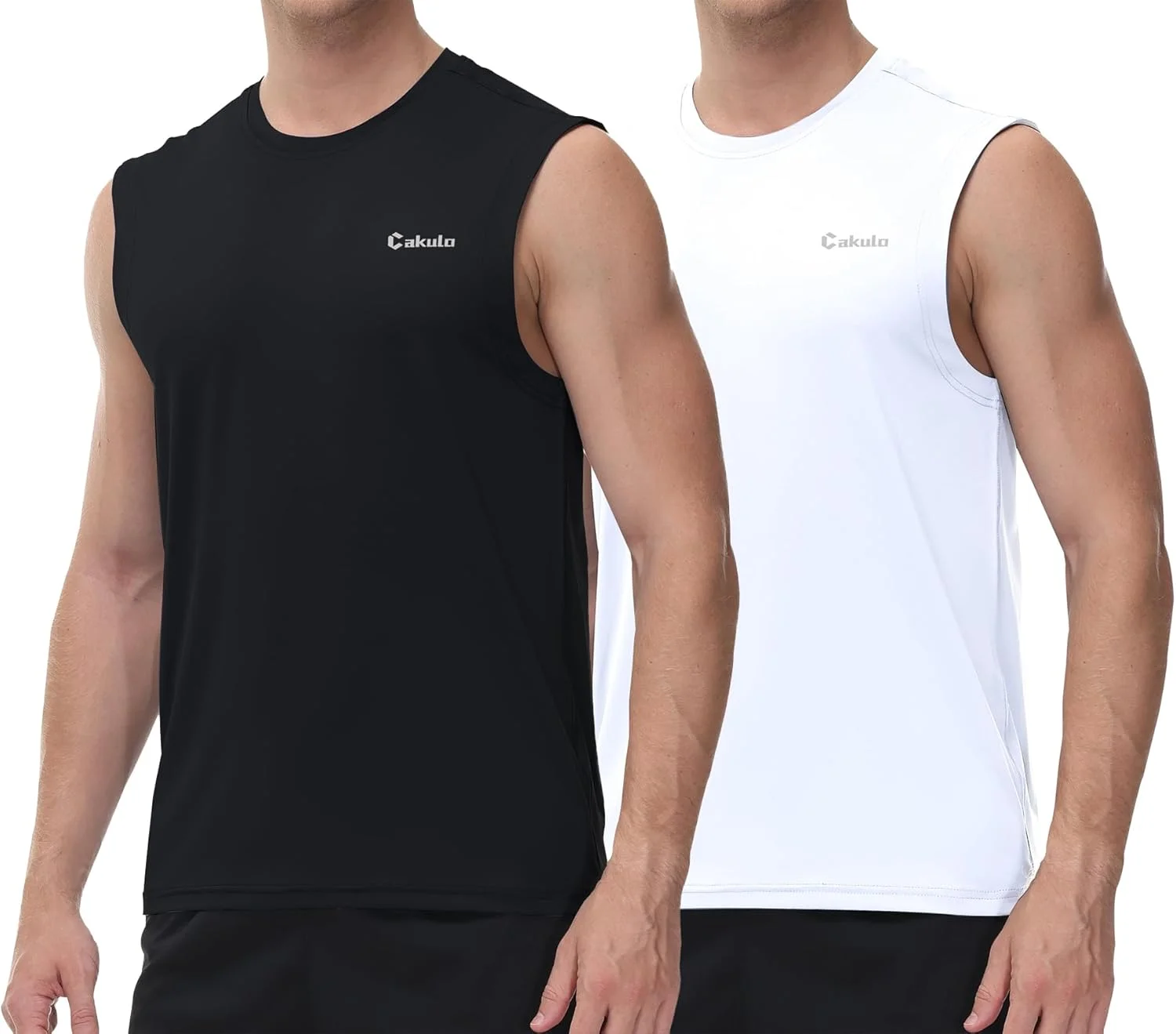 تاپ ورزشی مردانه بدون آستین Cakulo، خشک‌شونده سریع، مناسب ساحل، استخر، دویدن، تمرینات ورزشی و بدنسازی، سایز بزرگ