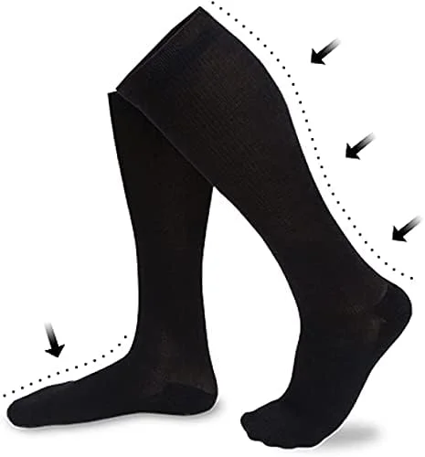 جوراب ساق بلند فشاری بامبو فوق العاده نرم Cabeau برای زنان و مردان 8-15 mmHg جوراب ساق بلند فشاری بامبو فوق العاده نرم Cabeau برای زنان و مردان 8-15 mmHg