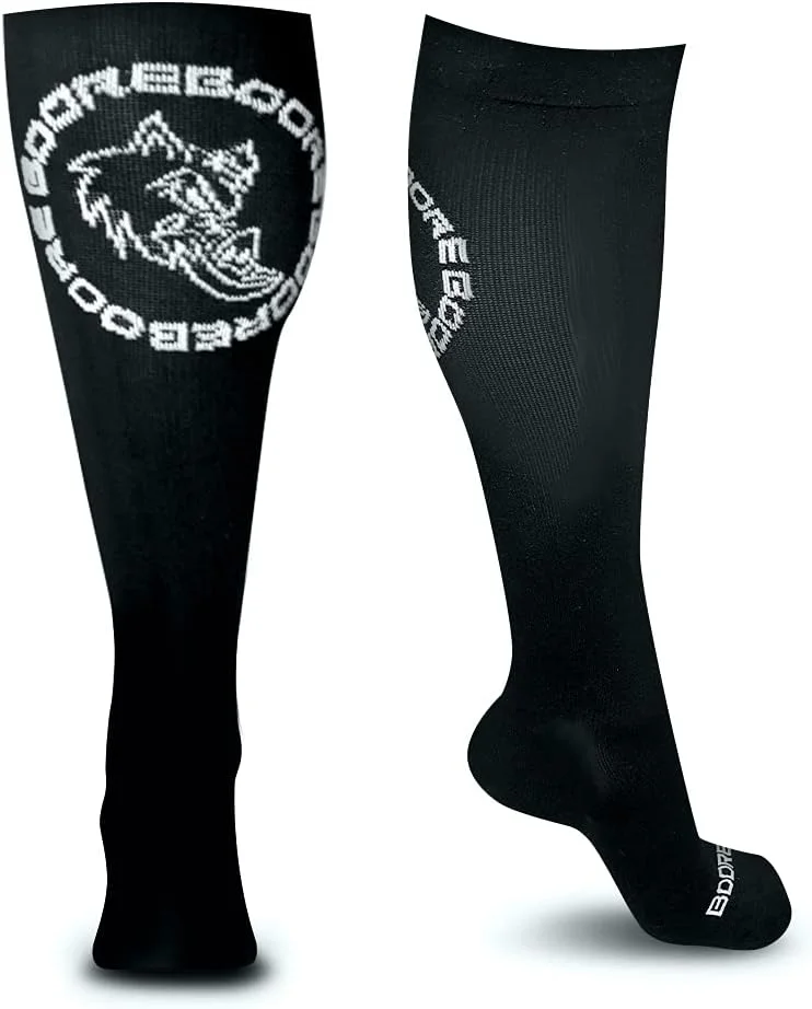 جوراب ساق بلند ورزشی با محافظ ساق پا، مناسب برای آقایان و بانوان، فشار 15-20 میلی متر جیوه