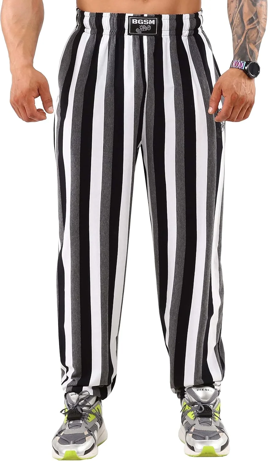 شلوار گرمکن مردانه گشاد با جیب، مدل قدیمی و آزاد مناسب باشگاه