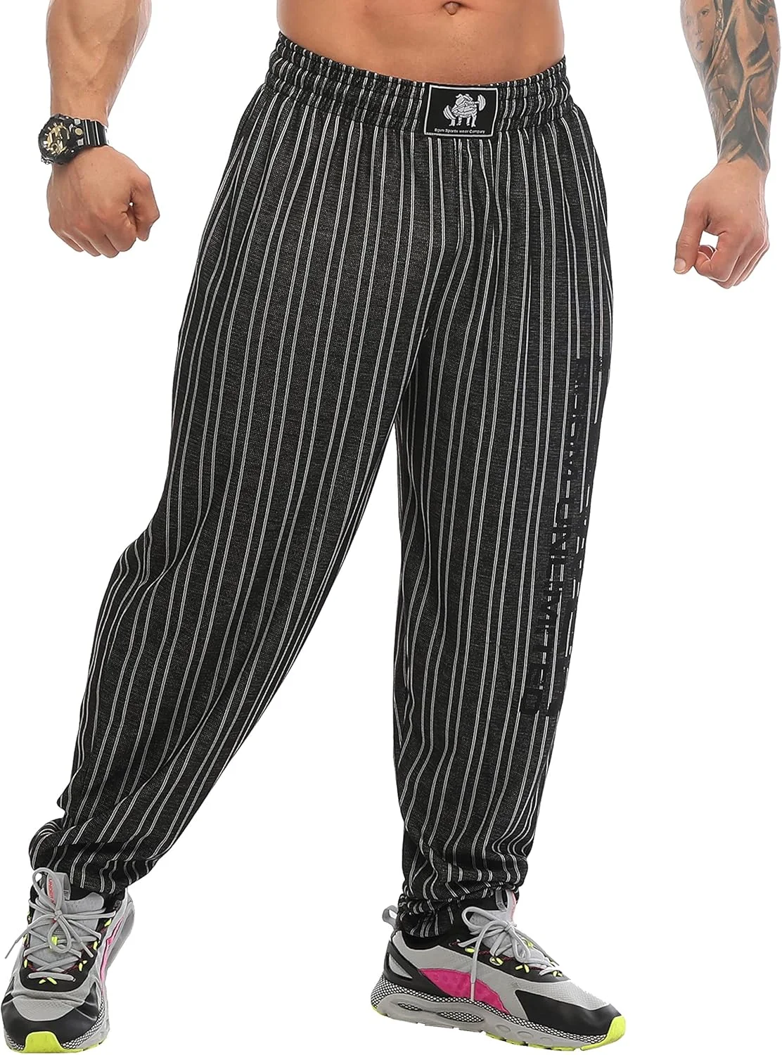 شلوار گرمکن مردانه گشاد با جیب، شلوار ورزشی آزاد مدل قدیمی