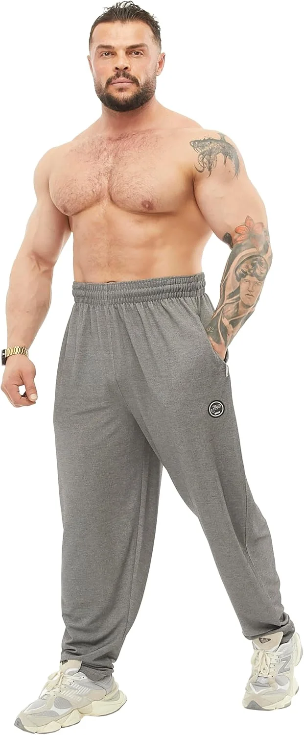 شلوار ورزشی مردانه، مدل آزاد، از جنس پنبه با جیب زیپ‌دار، مناسب برای باشگاه و فعالیت‌های روزمره