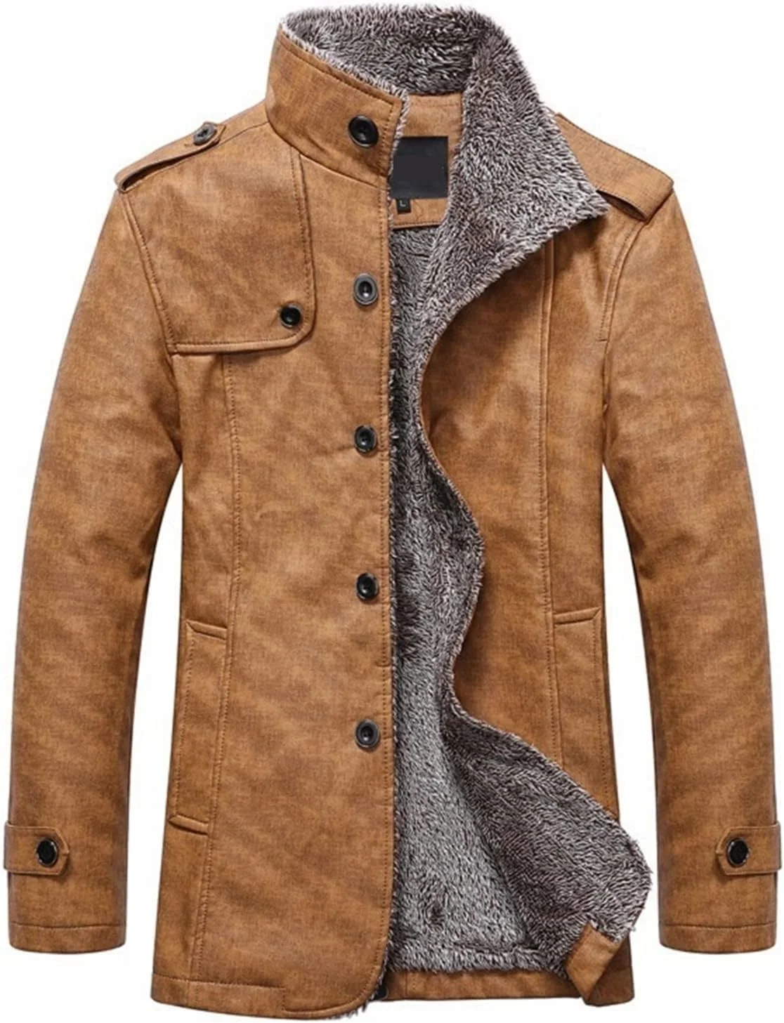 کاپشن کار مردانه BBOSCH، کاپشن مردانه زمستانی، یقه ایستاده، کاپشن غیر رسمی و آزاد، کاپشن گرم