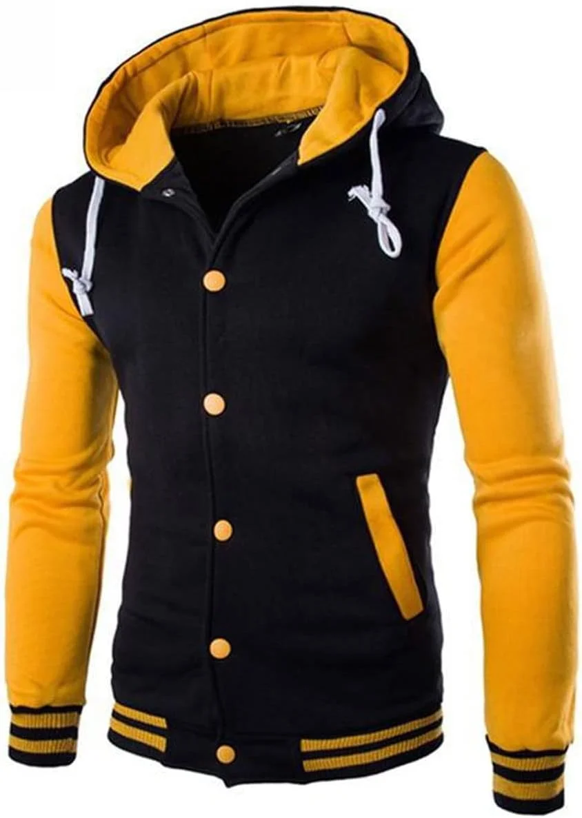 کاپشن های کار BBOSCH مردانه، هودی، کاپشن هودی بیسبال، لباس خیابانی، جلیقه باریک کننده مناسب محوطه دانشگاه، بهاره و پاییزه مردانه