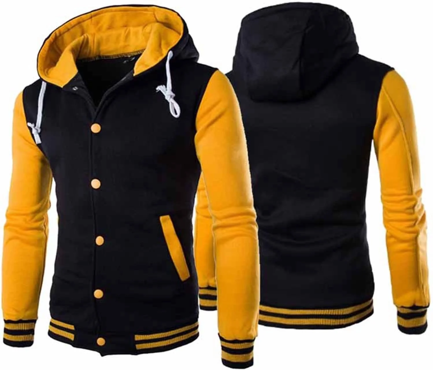 کاپشن های کار BBOSCH مردانه، هودی، کاپشن هودی بیسبال، لباس خیابانی، جلیقه باریک کننده مناسب محوطه دانشگاه، بهاره و پاییزه مردانه