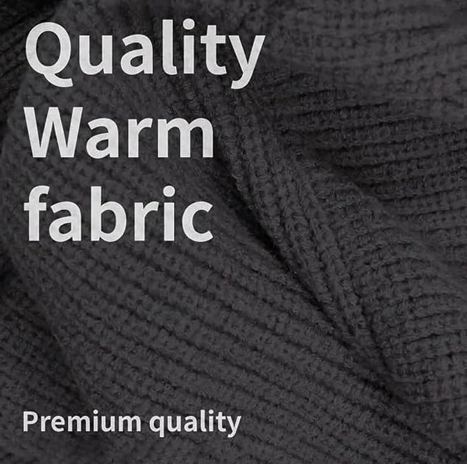 کلاه زمستانی زنانه، کلاه شال گردن کلاه دار بند کشی قابل تنظیم برای زنان، کلاه بافتنی اسکی، کلاه مردانه، پوشش گردن