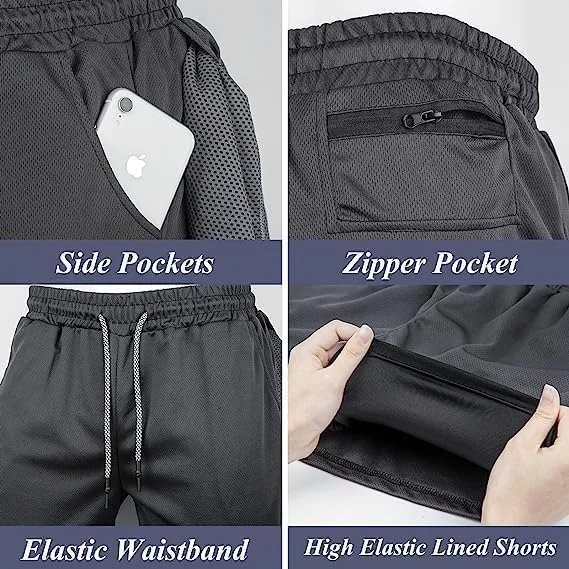 شلوارک ورزشی مردانه 2 در 1 BananHome، مناسب دویدن و تمرینات باشگاهی، با قابلیت خشک شدن سریع، دارای حلقه آویز حوله و جیب موبایل شلوارک ورزشی مردانه 2 در 1 BananHome، مناسب دویدن و تمرینات باشگاهی، با قابلیت خشک شدن سریع، دارای حلقه آویز حوله و جیب موبایل