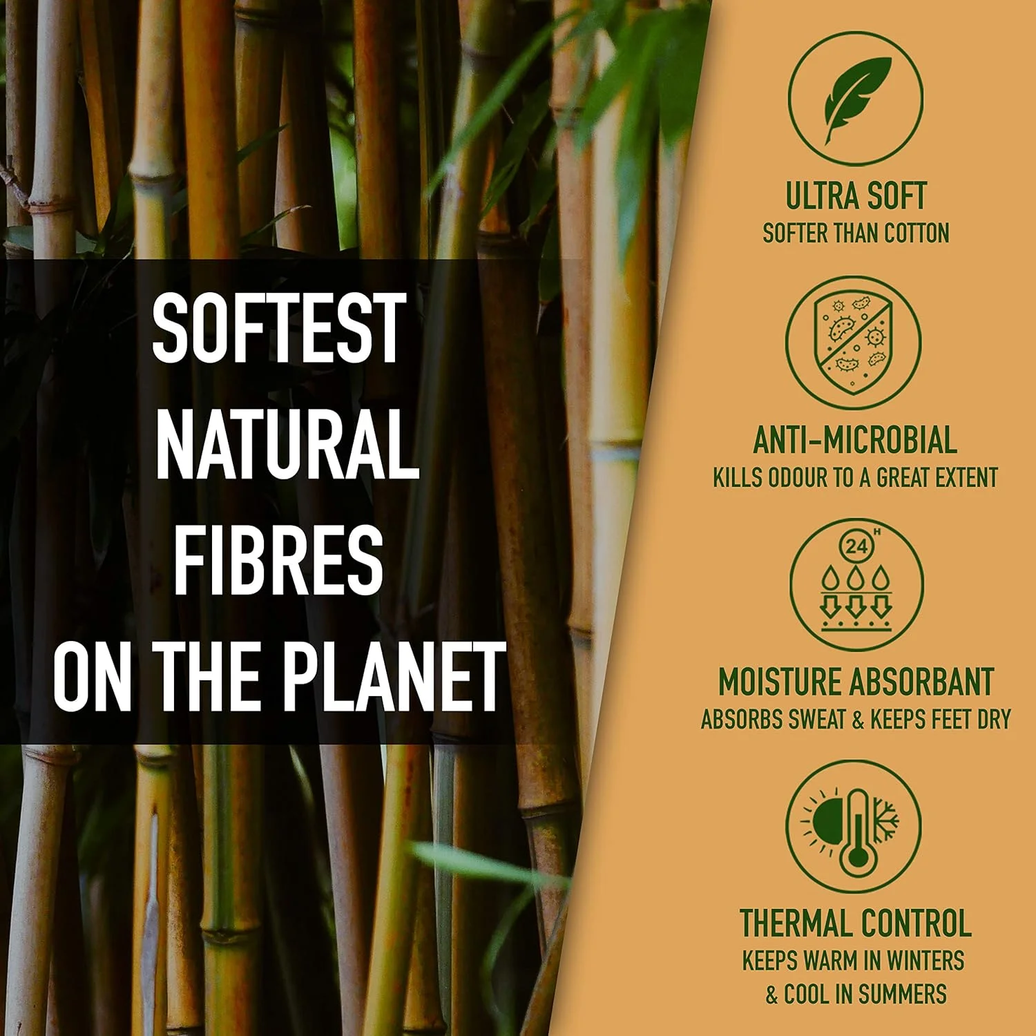 جوراب ساق دار ورزشی بامبوس اکو تاچ مناسب دویدن، بدمینتون و باشگاه، بسته 3 عددی (سایز 7-11) جوراب ساق دار ورزشی بامبوس اکو تاچ مناسب دویدن، بدمینتون و باشگاه، بسته 3 عددی (سایز 7-11)