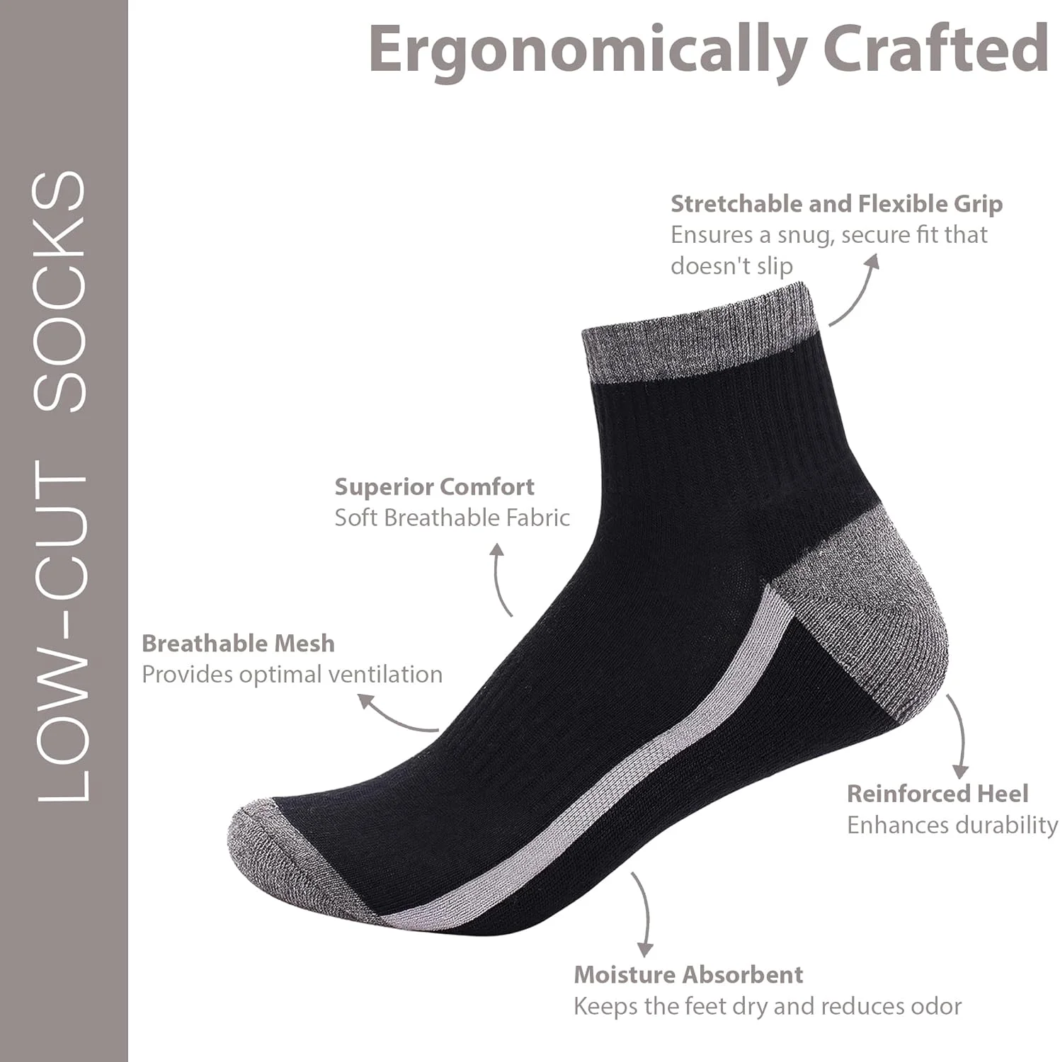 جوراب ورزشی/باشگاهی ساق بلند مردانه بالنزیا (سایز آزاد) ساخته شده با 100% پنبه و اسپندکس. بسته 3 عددی (چند رنگ) | جوراب مچی حوله ای مردانه. جوراب ورزشی/باشگاهی ساق بلند مردانه بالنزیا (سایز آزاد) ساخته شده با 100% پنبه و اسپندکس. بسته 3 عددی (چند رنگ) | جوراب مچی حوله ای مردانه.