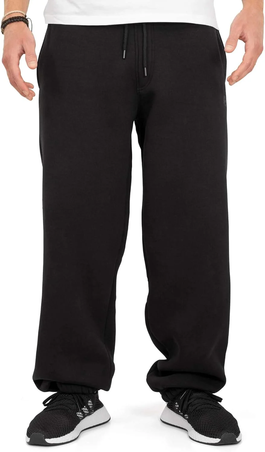 شلوار جاگر مردانه و زنانه مشکی I شلوار جاگر گرم و نرم با برش گشاد و ۷۰% پنبه I شلوار راحتی نرم و لطیف