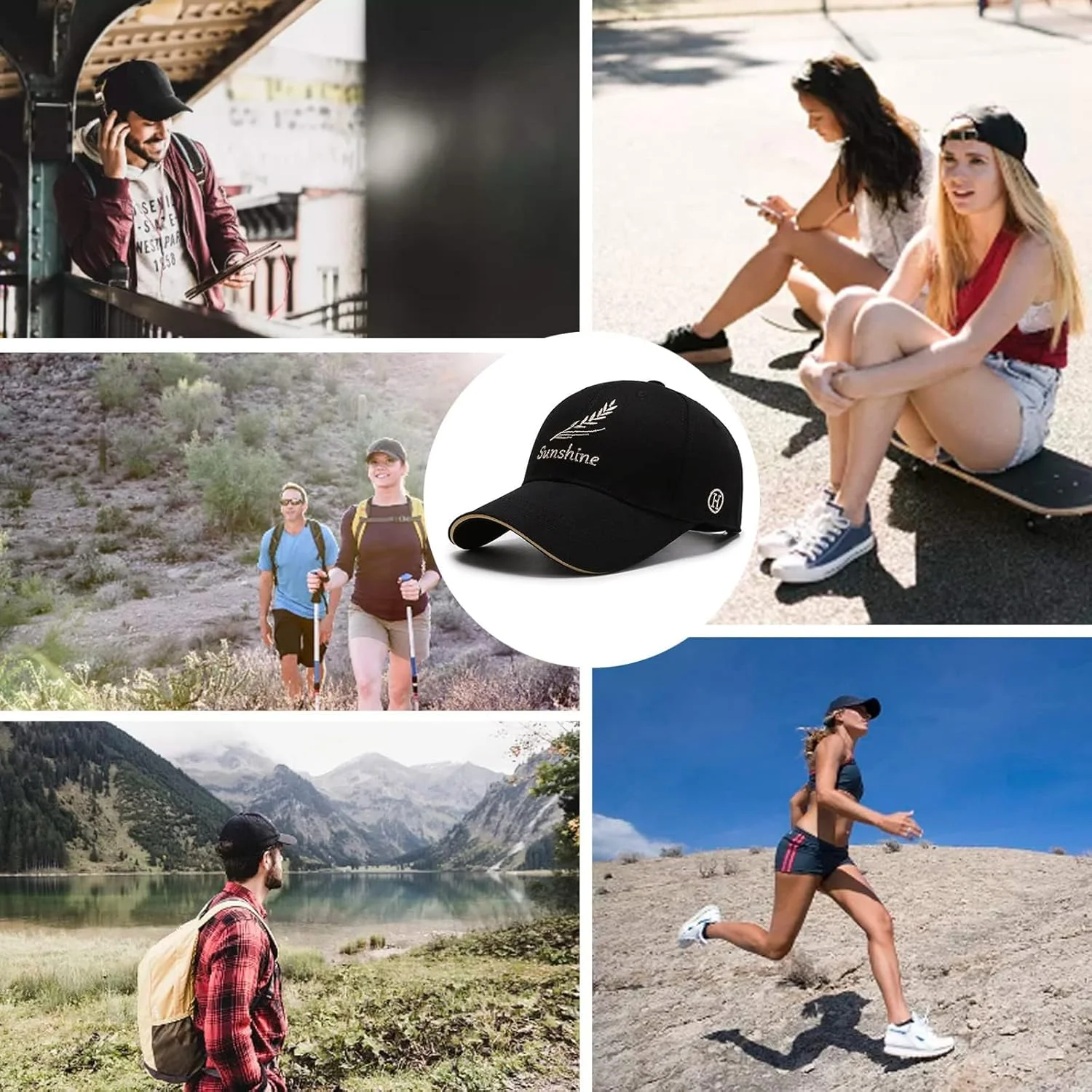 کلاه بیسبال Azonee унисекс، ست 2 عددی کلاه آفتابی سبک وزن با استایل پولو قابل تنظیم برای ورزش، کلاه تابستانی غیررسمی برای مردان و زنان، محافظت کلاسیک در برابر آفتاب در فضای باز (سیاه، سفید) کلاه بیسبال Azonee унисекс، ست 2 عددی کلاه آفتابی سبک وزن با استایل پولو قابل تنظیم برای ورزش، کلاه تابستانی غیررسمی برای مردان و زنان، محافظت کلاسیک در برابر آفتاب در فضای باز (سیاه، سفید)