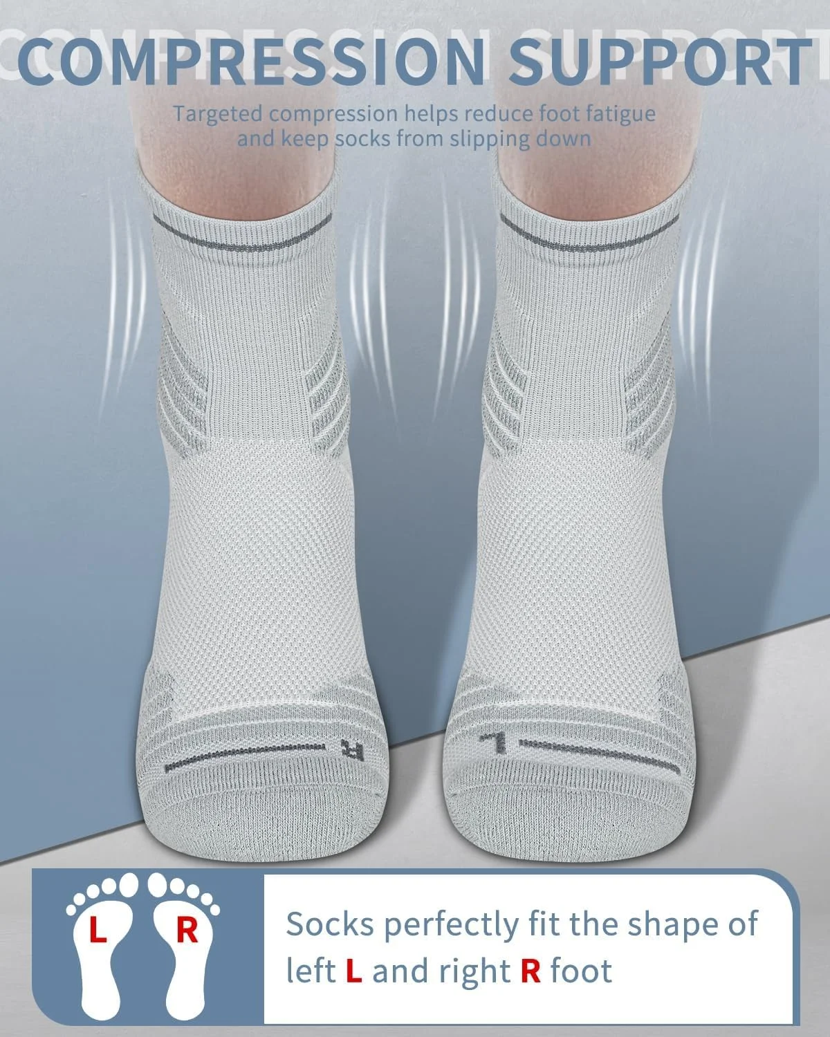 آزون 3 جفت جوراب ورزشی مردانه، جوراب ورزشی زنانه ضد تاول، دارای بالشتک، تنفسی، ساق دار، فشاری برای تمرین، پیاده روی، گردش در فضای باز (سایز مدیوم 38-42) آزون 3 جفت جوراب ورزشی مردانه، جوراب ورزشی زنانه ضد تاول، دارای بالشتک، تنفسی، ساق دار، فشاری برای تمرین، پیاده روی، گردش در فضای باز (سایز مدیوم 38-42)