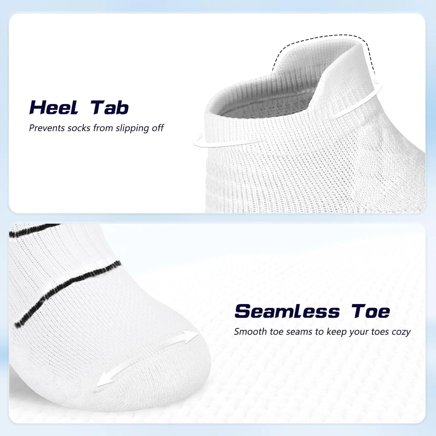 جوراب مچی آزونه، 6 جفت جوراب ورزشی ساق کوتاه زنانه با پد محافظ پاشنه، جوراب ورزشی ساق کوتاه تنفسی برای مردان و زنان، سایز 36-46 جوراب مچی آزونه، 6 جفت جوراب ورزشی ساق کوتاه زنانه با پد محافظ پاشنه، جوراب ورزشی ساق کوتاه تنفسی برای مردان و زنان، سایز 36-46