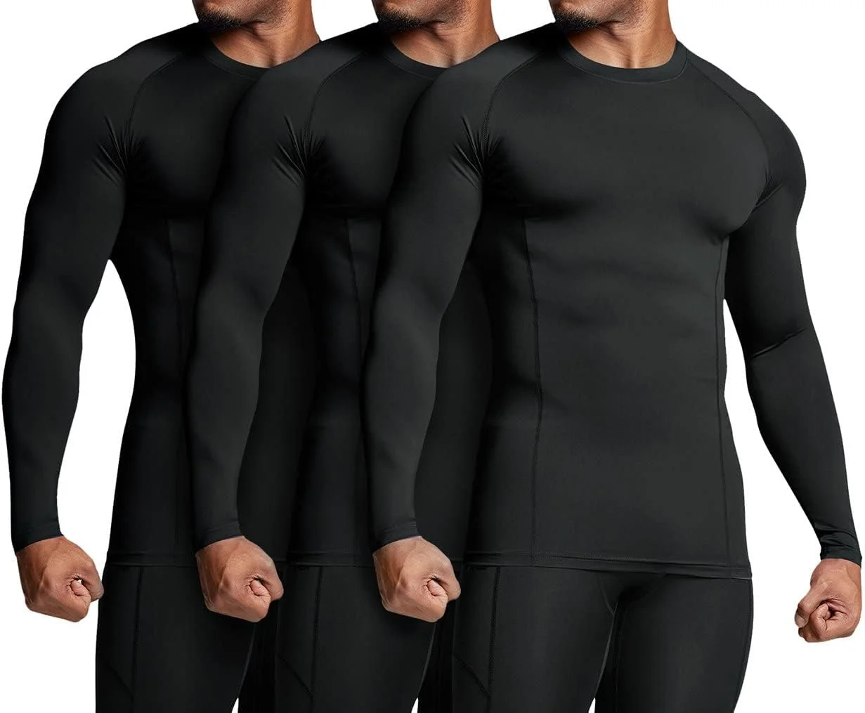 تاپ آستین بلند مردانه ATHLIO مدل Bls01 (بسته 3 عددی)