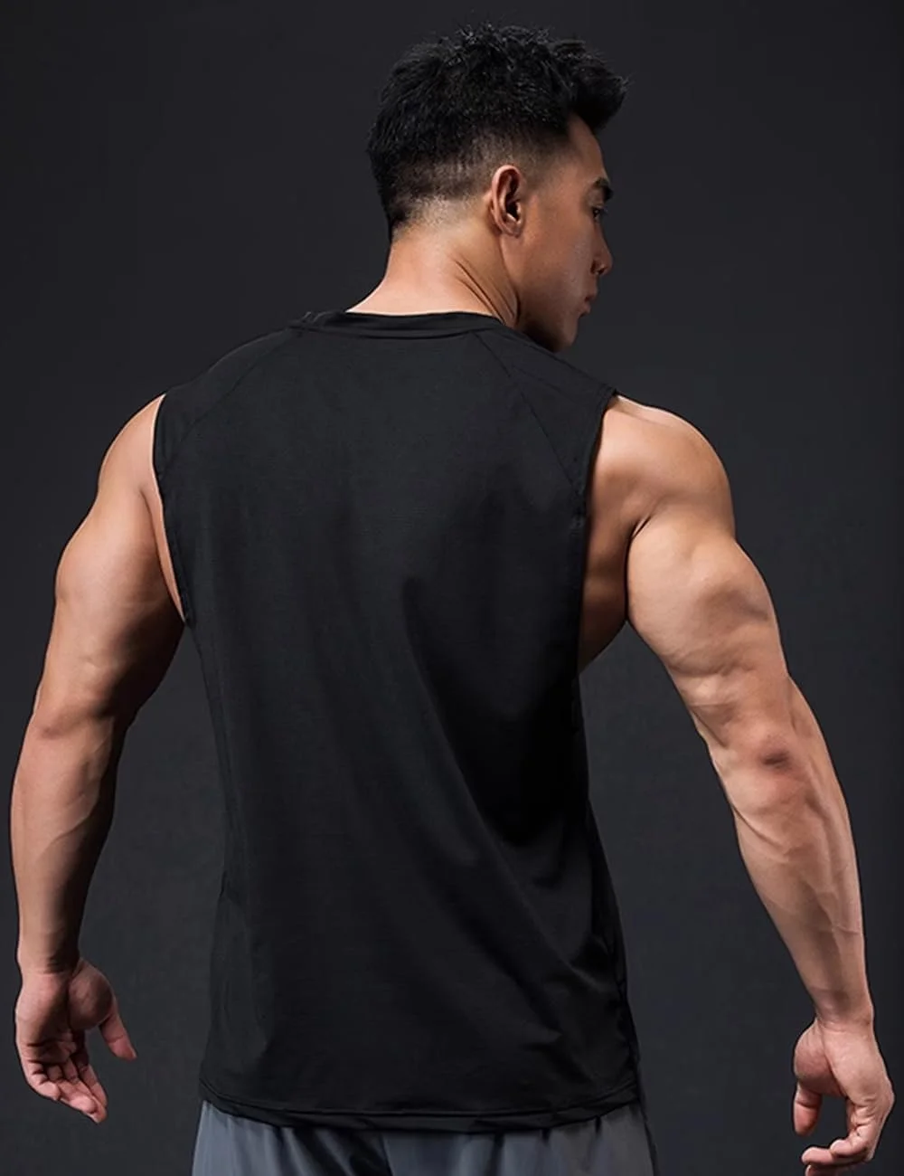 تاپ ورزشی مردانه GYMAPE، آستین حلقه ای، مناسب تمرین، دویدن و باشگاه، خشک شونده سریع