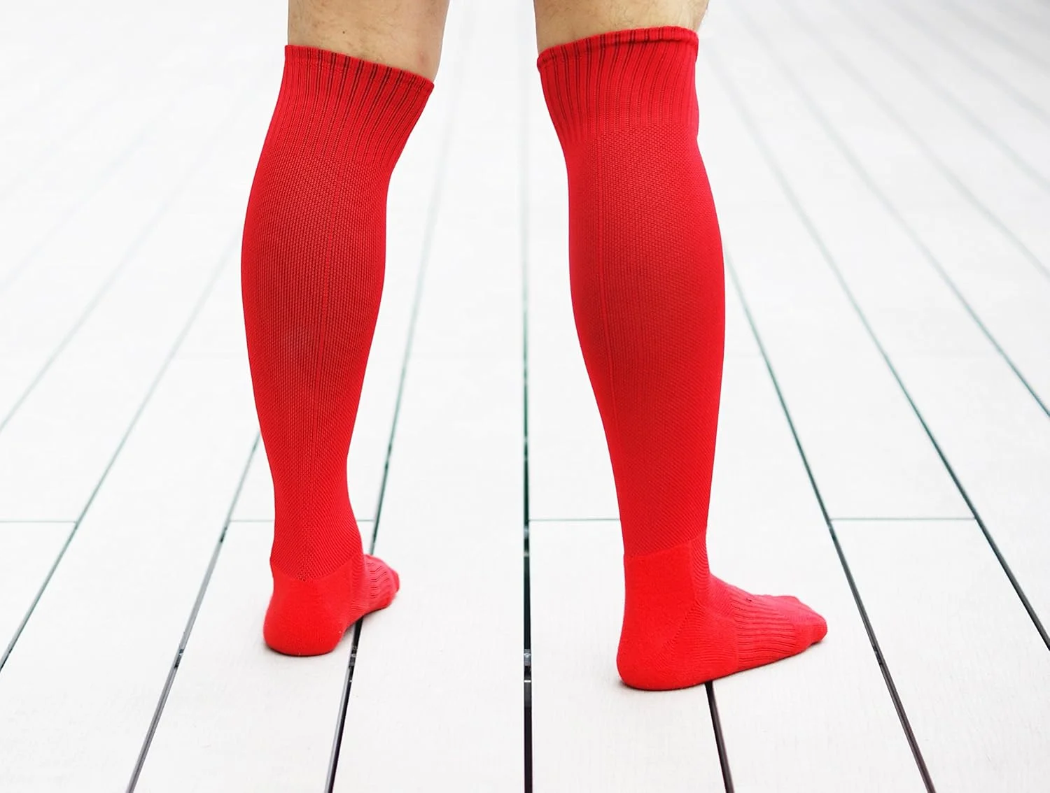 جوراب ساق بلند ورزشی فشاری مناسب آقایان و پسران - مشکی/قرمز/سفید/زرد/سبز