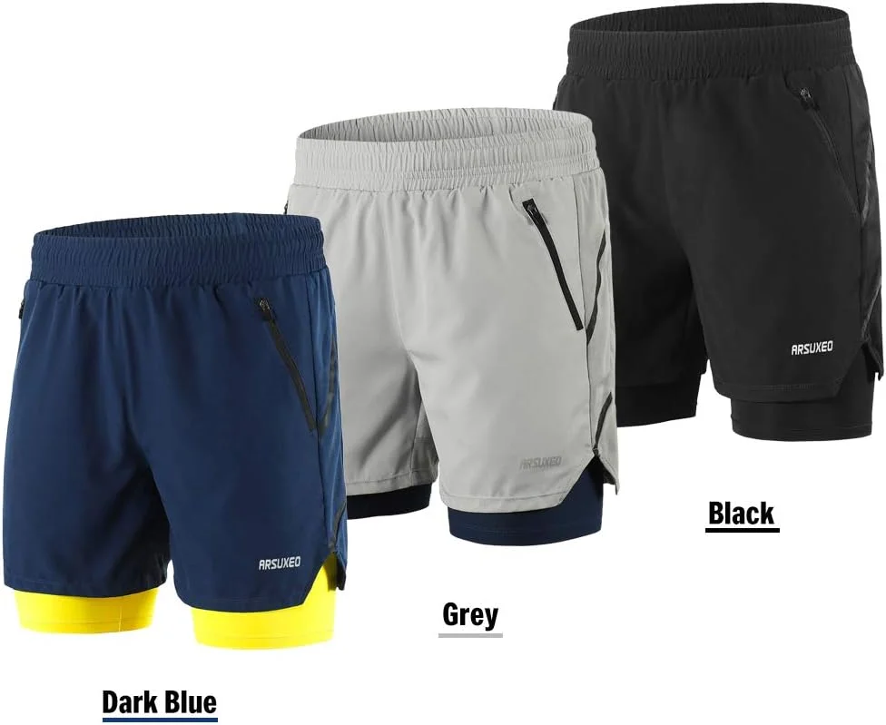 شلوارک ورزشی مردانه آرسوکسیو مدل 1859 - سایز XXL - مشکی، با قابلیت خشک شدن سریع
