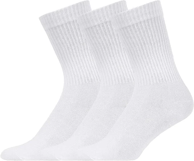 ۳ جفت جوراب ورزشی مردانه، جوراب های ورزشی سبک وزن و غنی از پنبه، جوراب های ورزشی مردانه مناسب تمرین و ورزش، جوراب های لباس ورزشی مردانه سایز 6-11 (بسته 3 عددی)