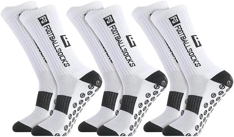 3/4/8 جفت جوراب ورزشی ضد لغزش فوتبال، بیسبال، унисекс با پدهای چسبنده