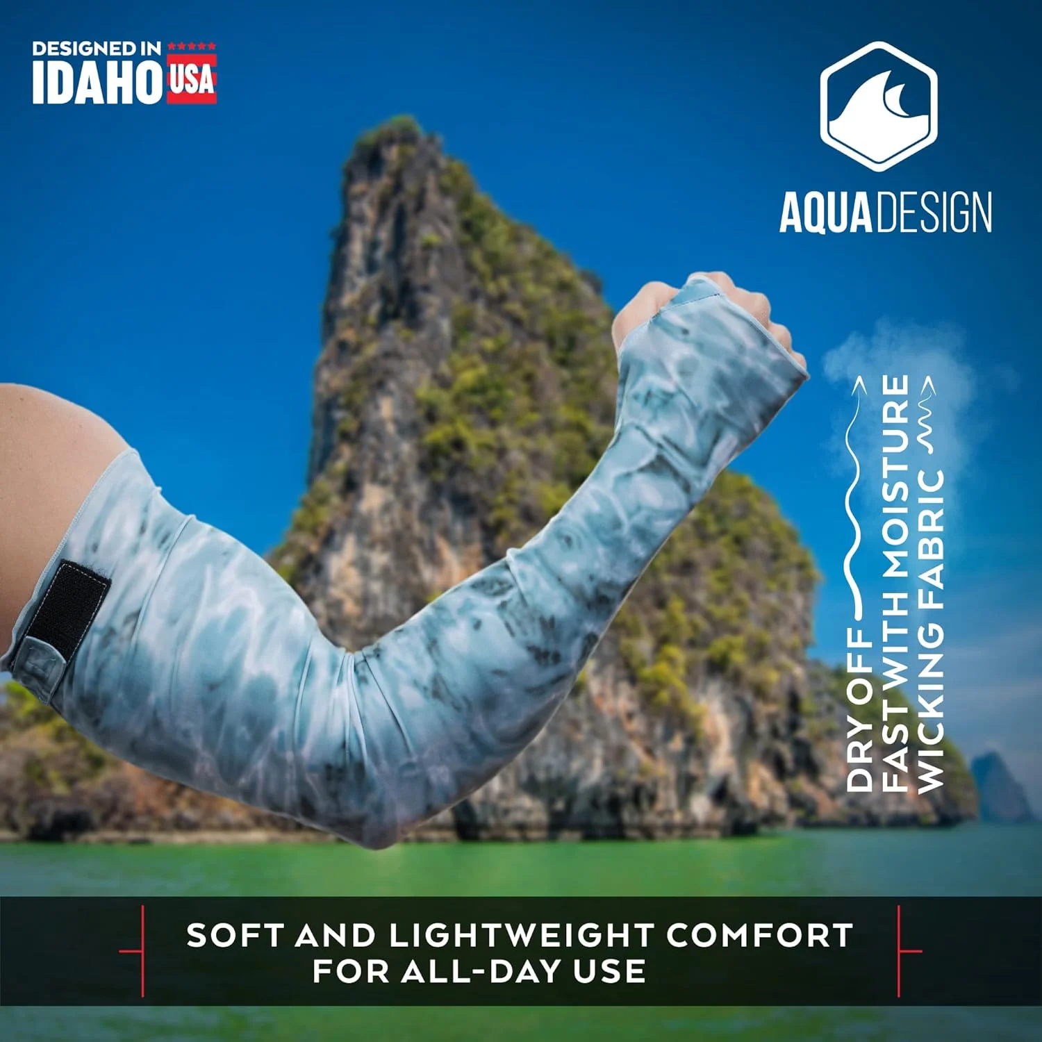 آستین بازویی محافظ آفتاب آکوا دیزاین مردانه، پوشش فشاری ساعد