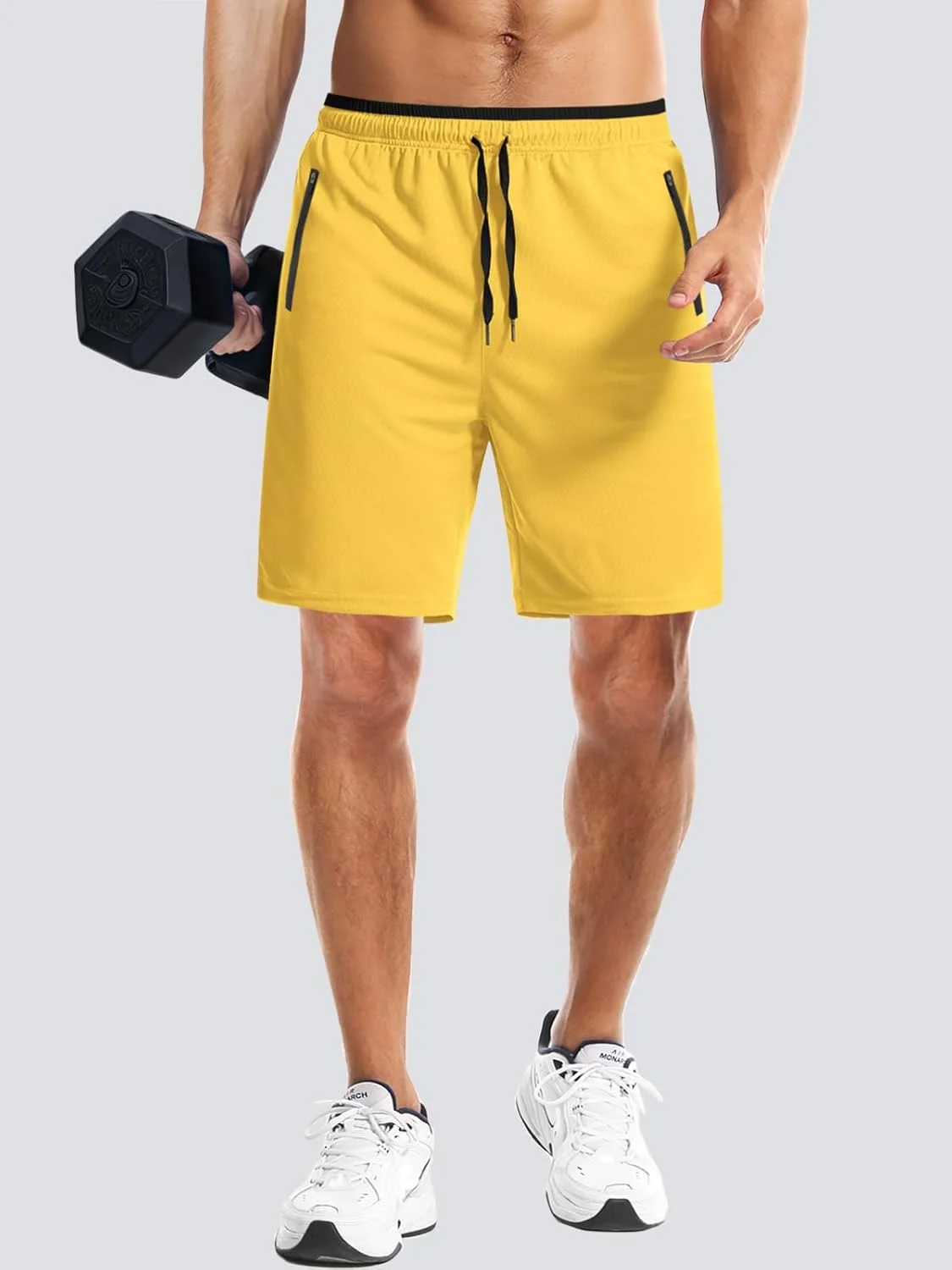 شلوارک ورزشی مردانه Aolesy با جیب زیپدار، سبک و مناسب باشگاه، دویدن و بسکتبال - طول 5، 7 و 10 اینچ شلوارک ورزشی مردانه Aolesy با جیب زیپدار، سبک و مناسب باشگاه، دویدن و بسکتبال - طول 5، 7 و 10 اینچ