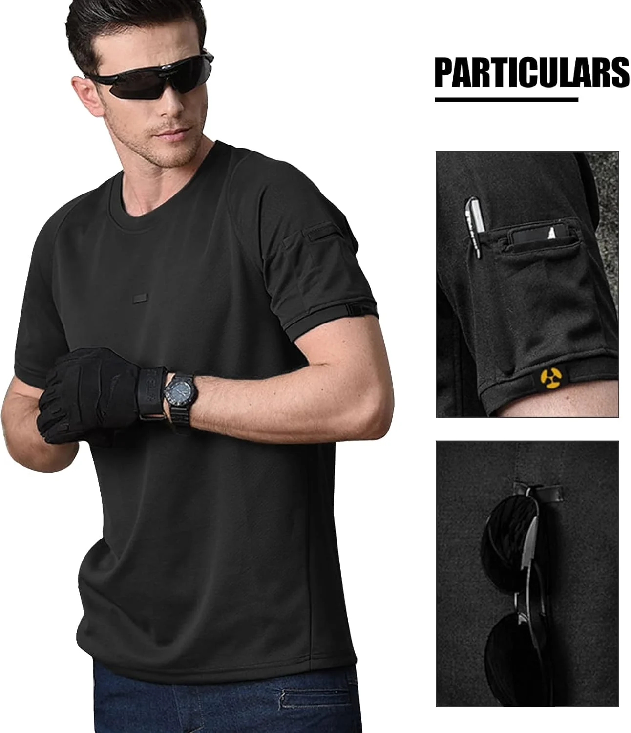 تی شرت آستین کوتاه ورزشی مردانه ANTARCTICA با قابلیت خشک شدن سریع