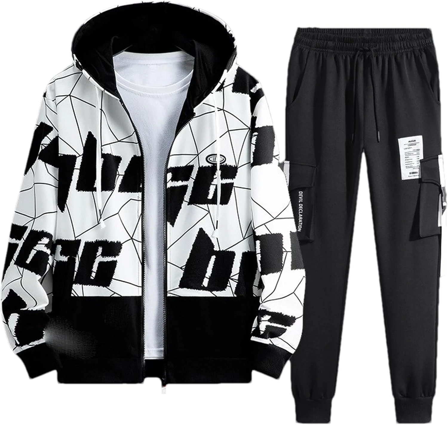 ست های ورزشی مردانه Aoleaky شامل سویشرت و شلوار گرمکن، ژاکت زیپ دار کلاه دار، مناسب فصل بهار، لباس های اسپرت دانشجویی و روزمره