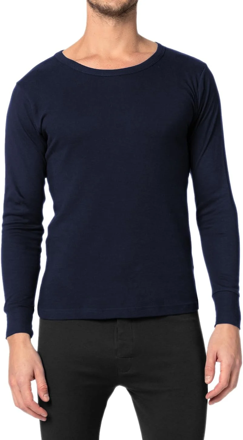 بسته سه عددی زیرپوش آستین بلند مردانه اندرو اسکات - یقه گرد | بافت تخت 100% پنبه