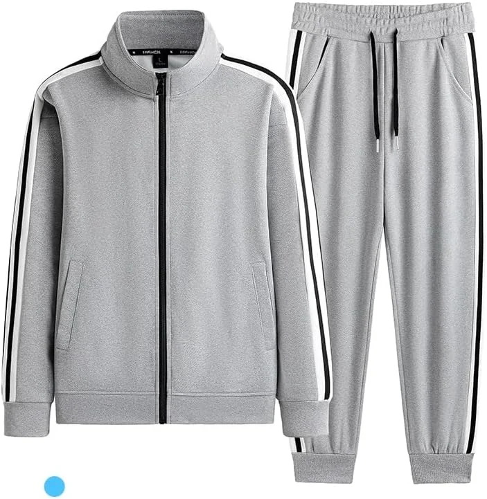 Aoleaky ست لباس ورزشی مردانه 2 تکه شامل سویشرت و شلوار ورزشی مناسب دویدن، ورزش و استفاده روزمره