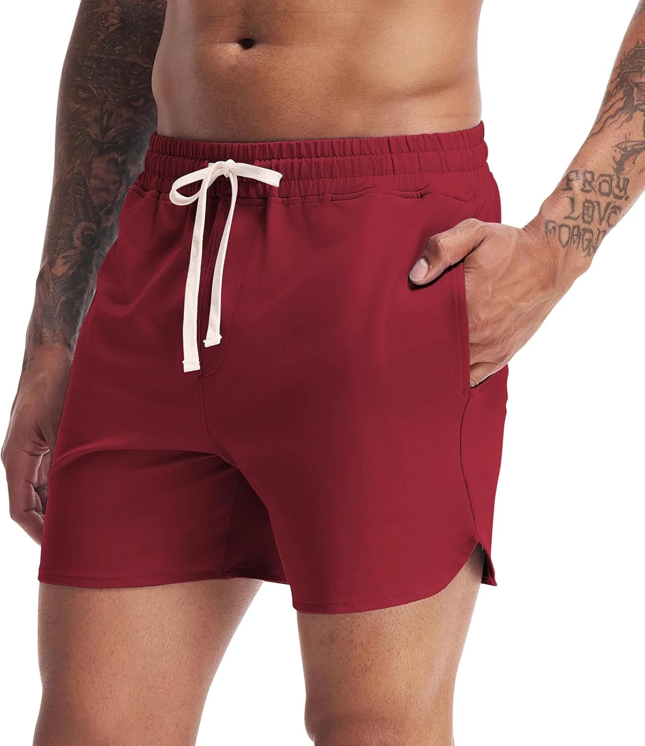 شلوارک ورزشی مردانه ای‌می کولی، شلوارک عرق‌گیر پنبه‌ای 5 اینچی، شلوارک ورزشی باشگاهی با جیب