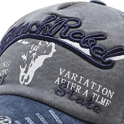 کلاه آفتابگیر ورزشی مردانه Alexvyan Blue Rebel، کلاه بیسبالی تابستانی قابل تنظیم برای گلف، تنیس، کریکت، دوچرخه سواری، دویدن و باشگاه - محافظت در برابر اشعه ماوراء بنفش خورشید