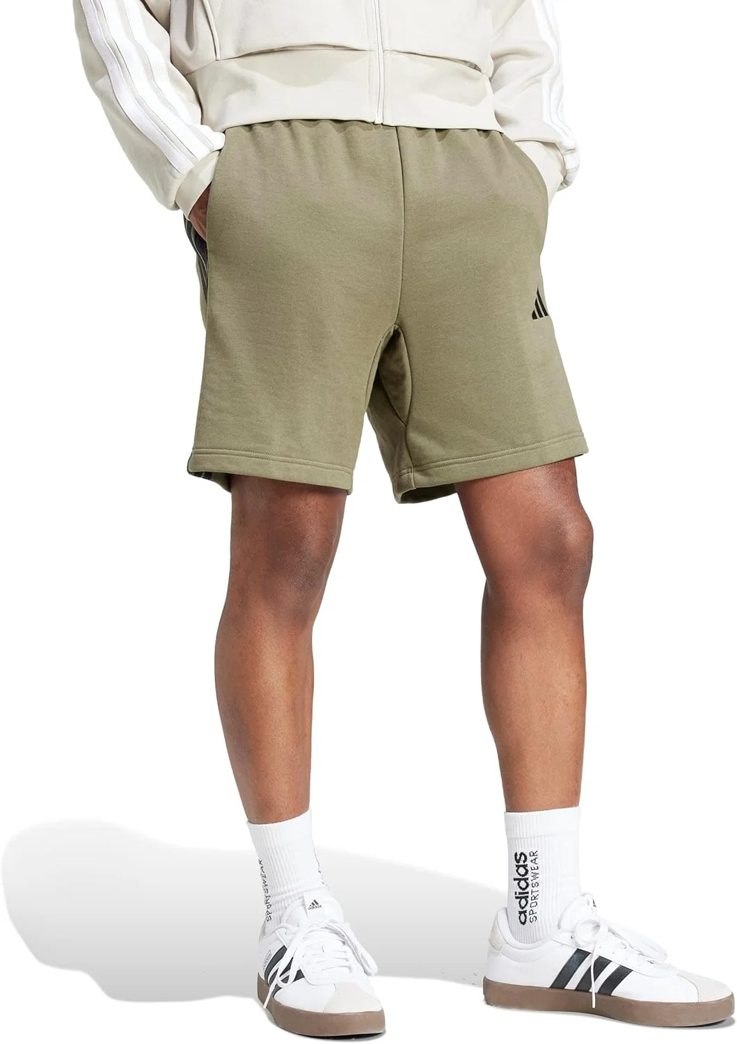 شلوارک مردانه آدیداس Essential Three Stripes French Terry (تک عددی)