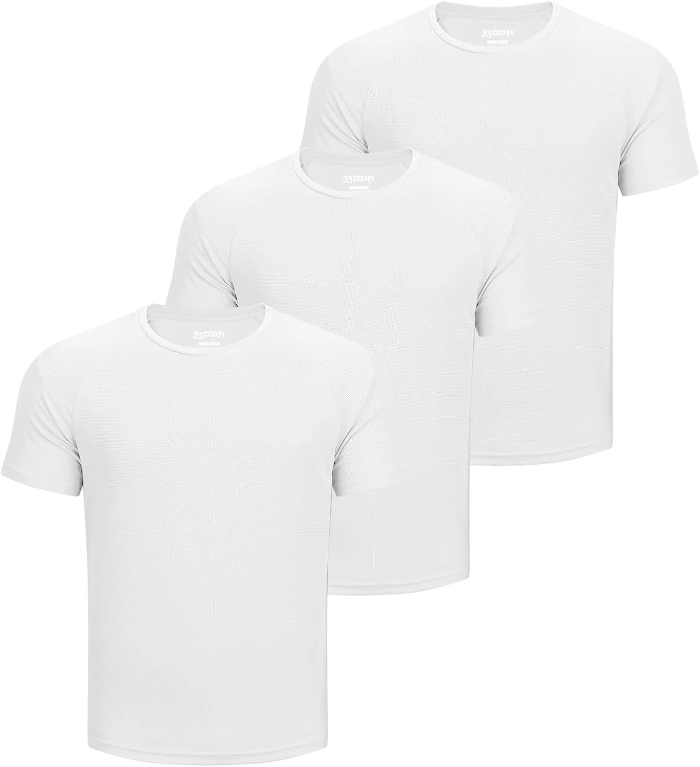 تی‌شرت ورزشی مردانه 33000ft، تاپ ورزشی فیت خشک مردانه، پیراهن ورزشی فعال با قابلیت جذب رطوبت، آستین کوتاه، مناسب تمرین و دویدن