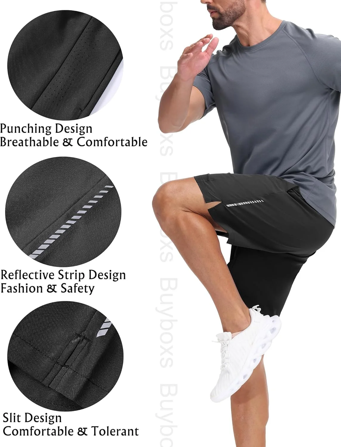 ست 3 عددی شورت ورزشی مردانه مناسب باشگاه، فیتنس، دویدن و بسکتبال