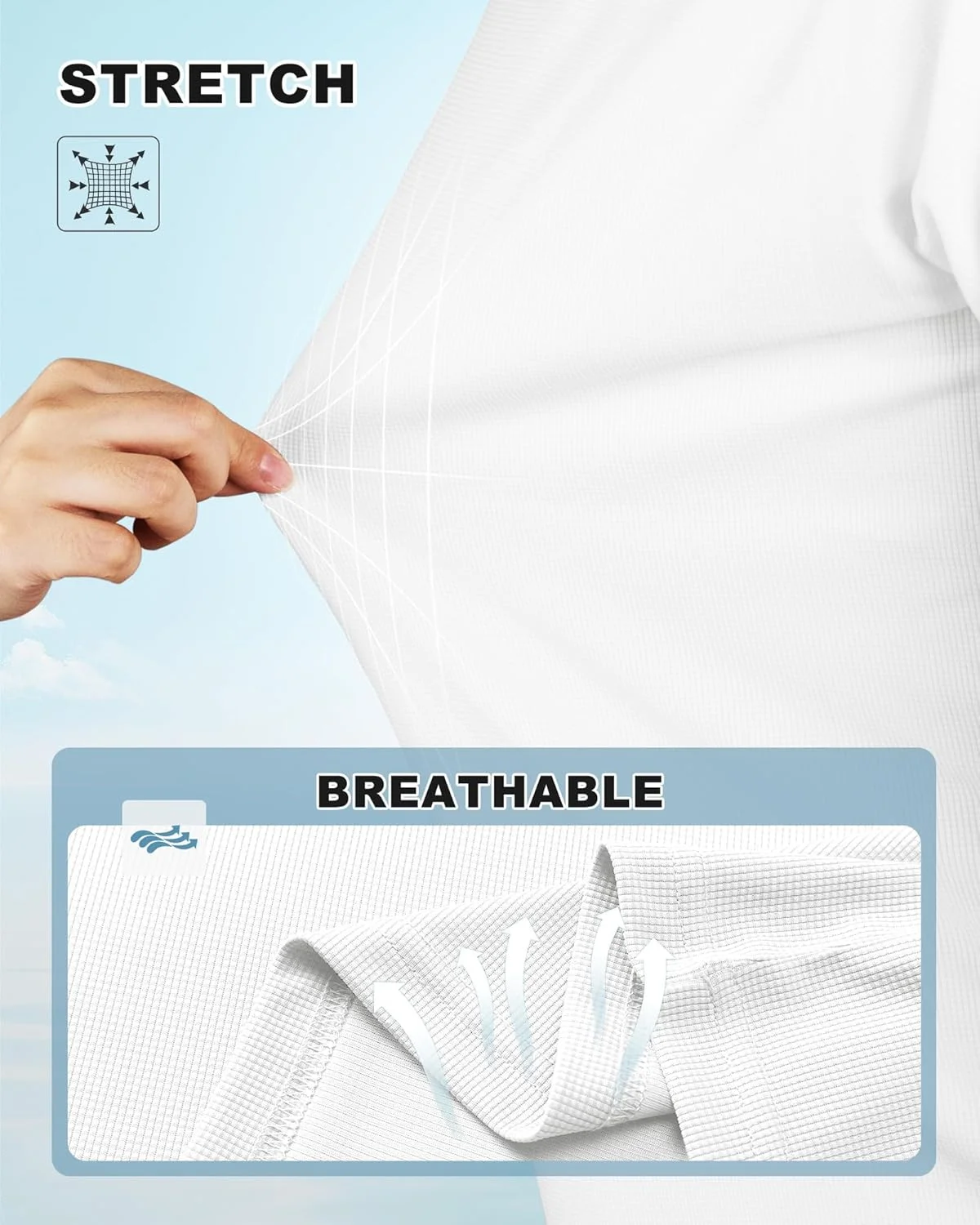 تی‌شرت ورزشی مردانه 33000ft، تاپ ورزشی فیت خشک مردانه، پیراهن ورزشی فعال با قابلیت جذب رطوبت، آستین کوتاه، مناسب تمرین و دویدن