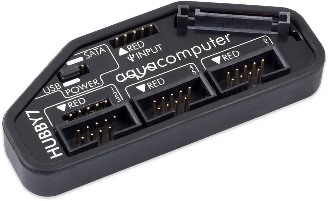 هاب USB 2.0 داخلی Aqua Computer 53230 HUBBY7 مشکی