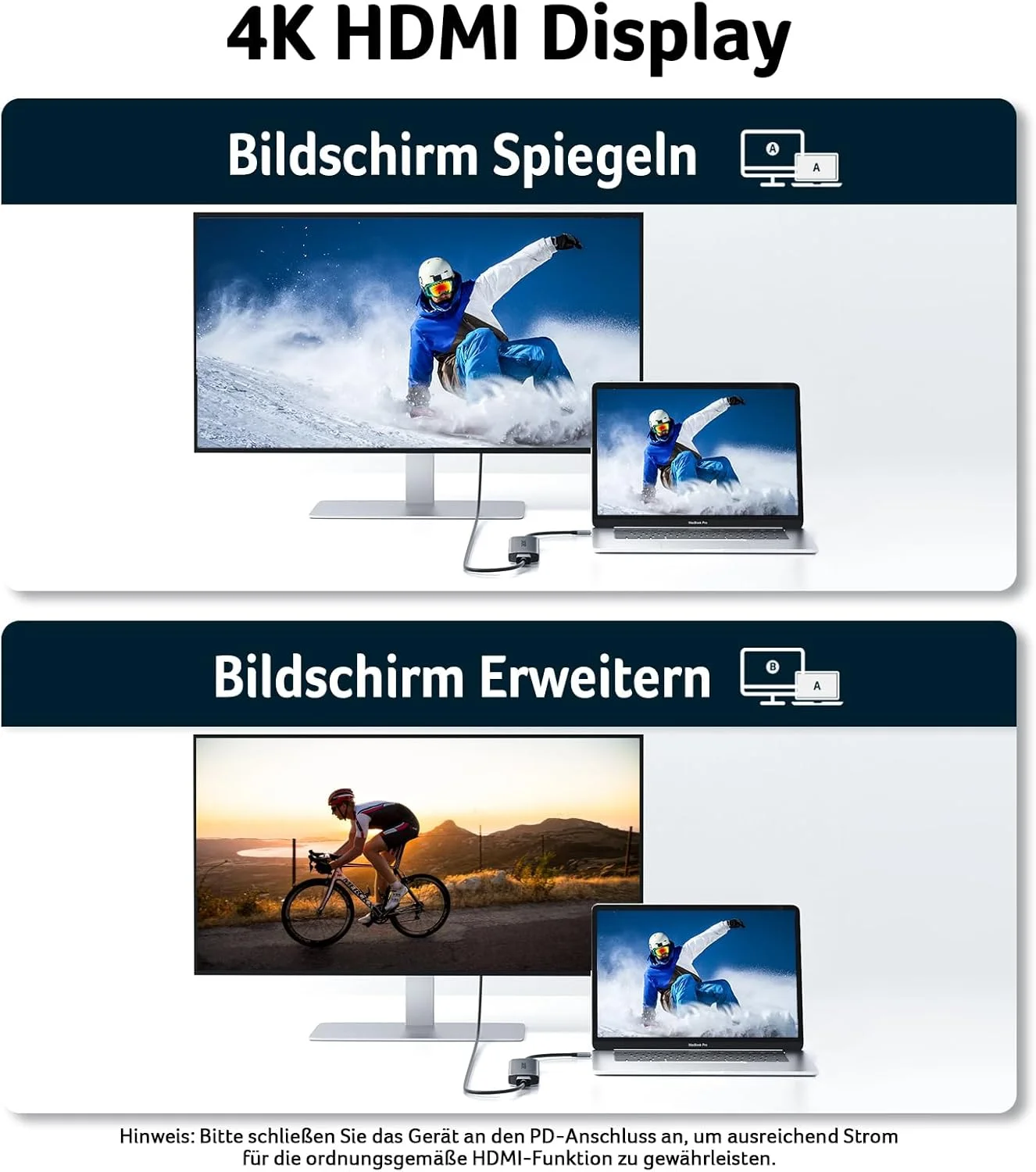 هاب USB C ایسر، 7 در 1 USB-C به 4K HDMI، 2xUSB 3.0، 1x Type C 5Gbps، 100W PD، کارت خوان SD/TF، آداپتور چند پورت داکینگ آلومینیومی برای سری iPhone 15/16، MacBook/iPad Pro/Air، S24، Surface و غیره.