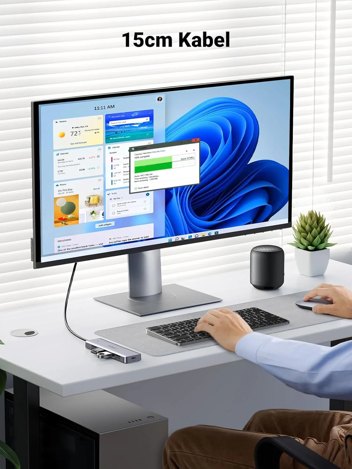 هاب USB C یوگرین با 4 پورت USB 3.0 OTG، سازگار با سری آیفون 17، سری مک بوک، آیپد، سرفیس پرو/گو، Thinkpad و غیره (15 سانتی متر)